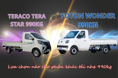 So sánh Teraco Tera Star và Foton Wonder 990 2026 – Góc nhìn thực tế trong phân khúc xe tải nhẹ