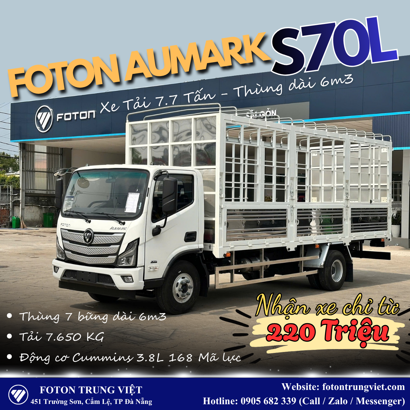 Foton Aumark S70L - Thùng dài 6m3